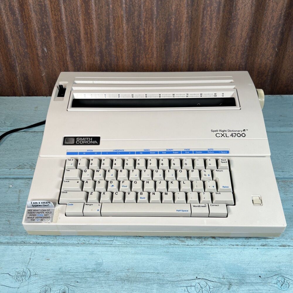 Vintage Smith Corona CXL4700 Electric Typewriter w/Spell-Right Dictionary